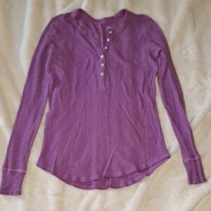 Aerie Purple Long Sleeve Tee